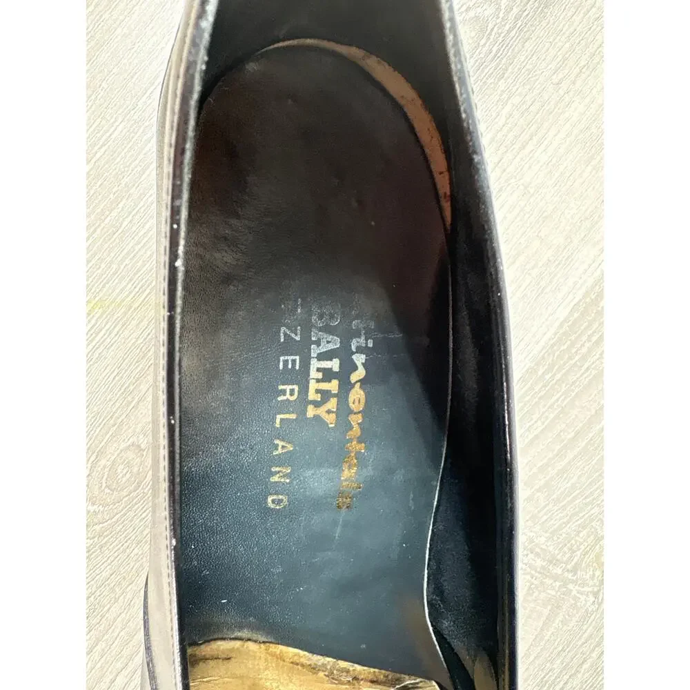 Vintage Bally of Switzerland Porto Black Boxcalf Leather Loafers Men’s 9.5-‎ EUC